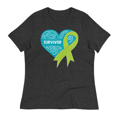 Survivor Teal Non Hodgkin Lymphoma Cancer -- Womens Relaxed T Shirt