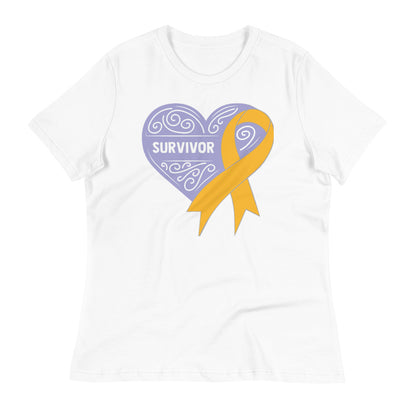 Survivor Lavender Appendix Cancer -- Womens Relaxed T Shirt