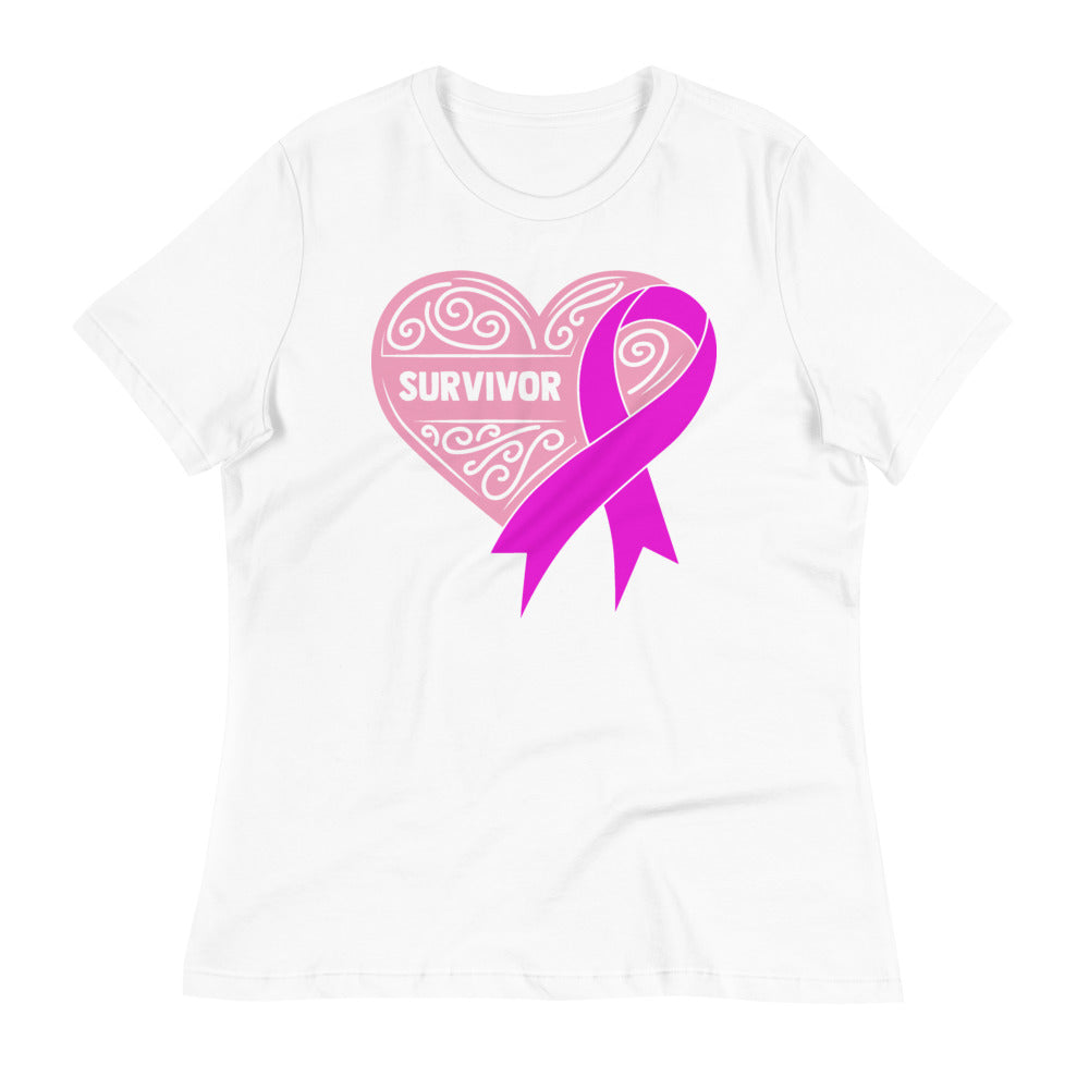 Survivor Soft Pink Breast Cancer -- Womens Relaxed T Shirt