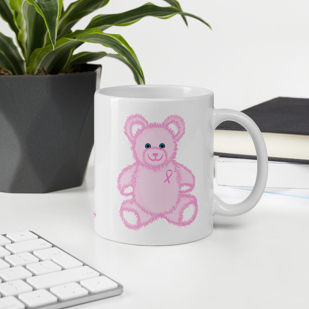 Pink Cancer Bear - Mug