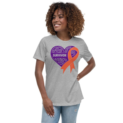 Survivor Purple Kidney Cancer -- Womens Relaxed T Shirt