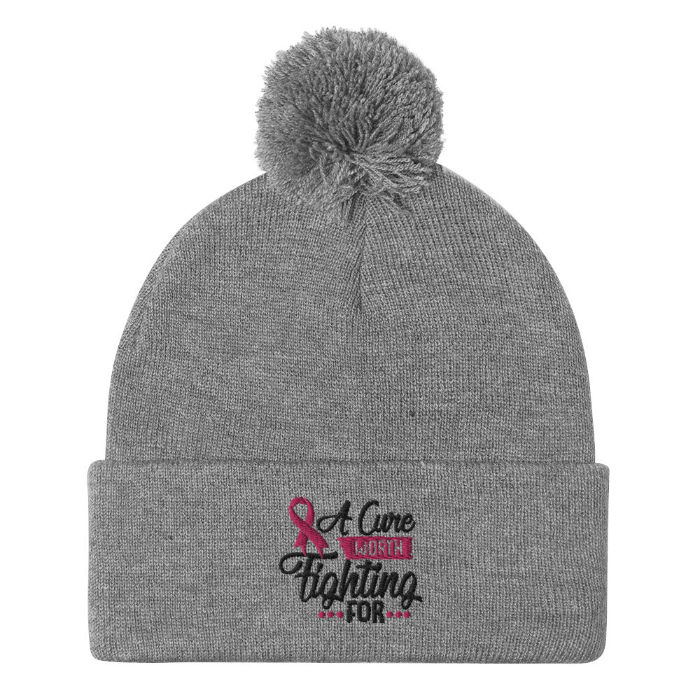 A Cure Worth Fighting For - Pom-Pom Beanie