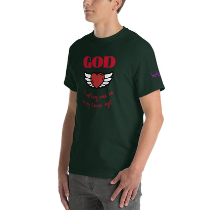 God is watching over my cancer fight - Short Sleeve T-Shirt