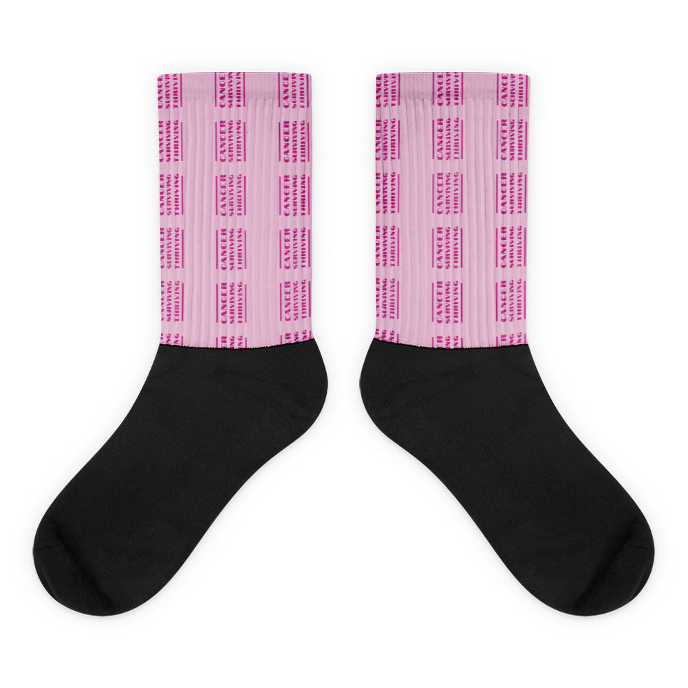 Cancer Surviving Thriving Socks