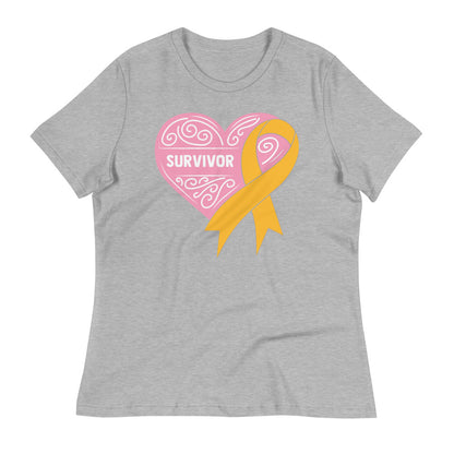 Survivor Pink Appendix Cancer -- Womens Relaxed T Shirt