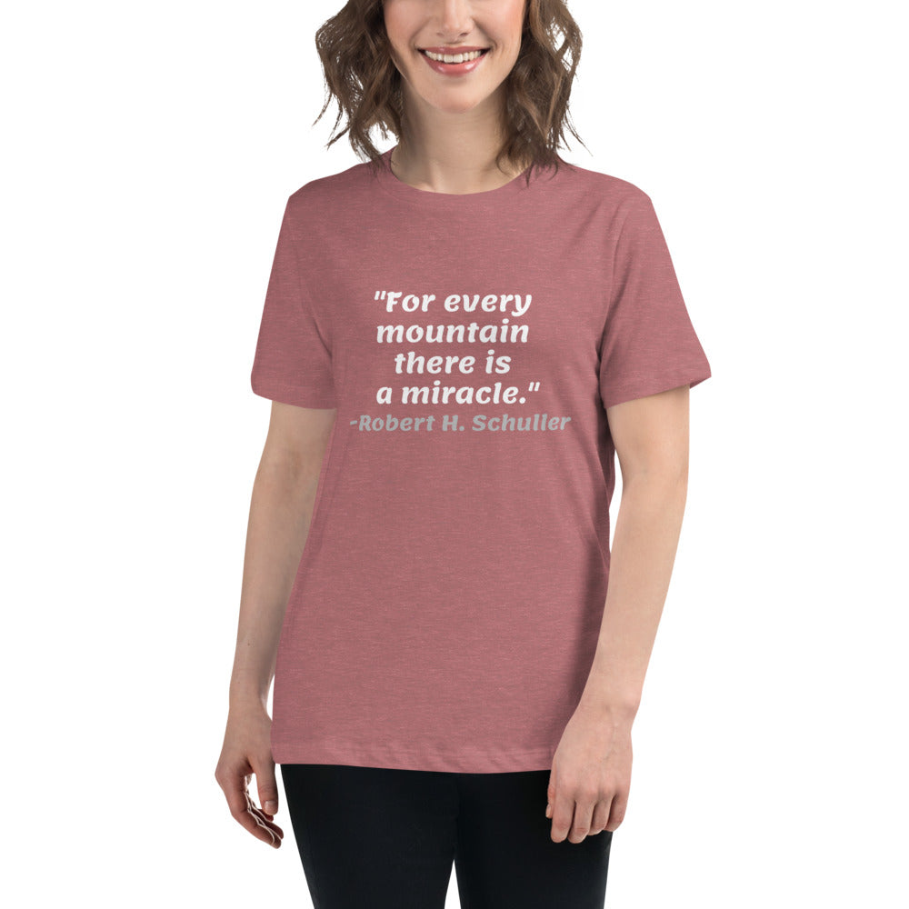 White For Every Mountain -- Womens Relaxed T Shirt