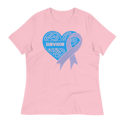 Survivor Blue Stomach Cancer -- Womens Relaxed T Shirt