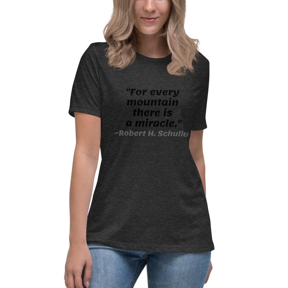 Black For Every Mountain -- Womens Relaxed T Shirt