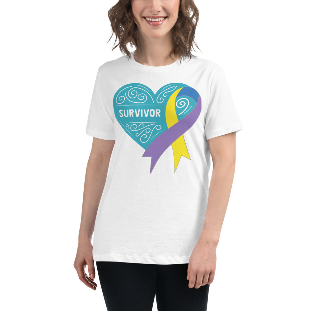 Survivor Teal Bladder Cancer -- Womens Relaxed T Shirt