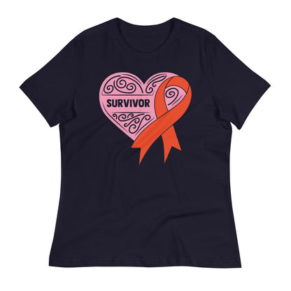 Survivor Pink Leukemia Cancer -- Womens Relaxed T Shirt