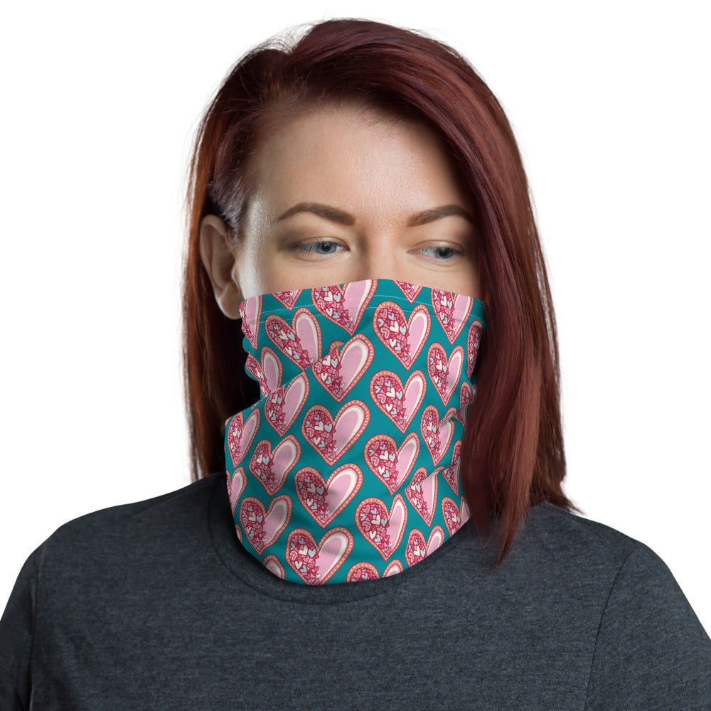 Pink Hearts - Neck Gaiter