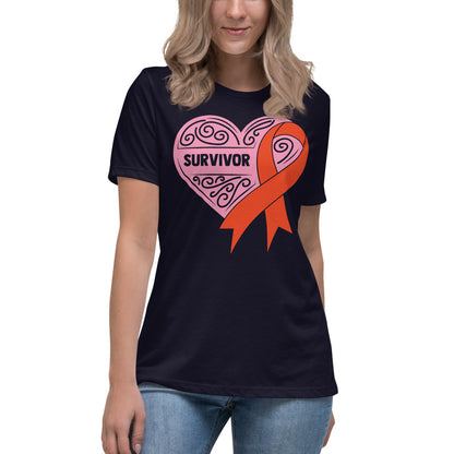 Survivor Pink Leukemia Cancer -- Womens Relaxed T Shirt