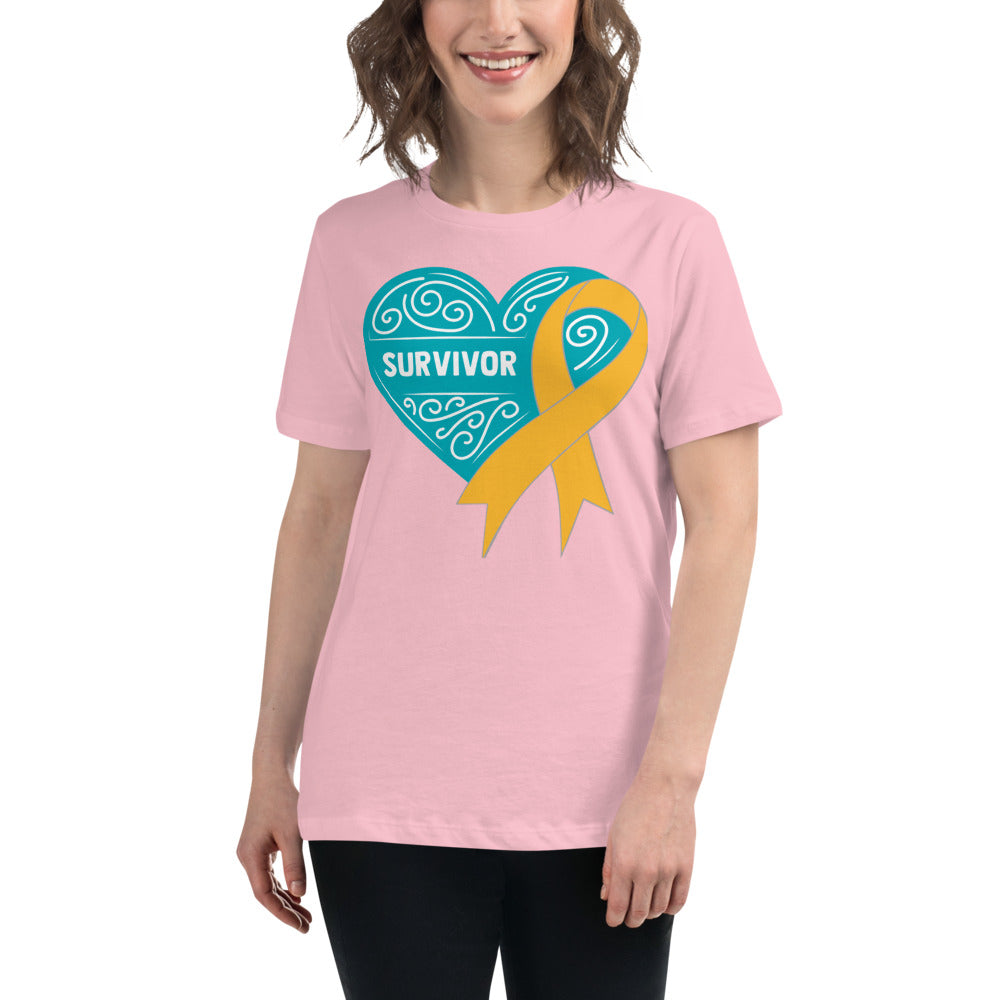 Survivor Teal Appendix Cancer -- Womens Relaxed T Shirt