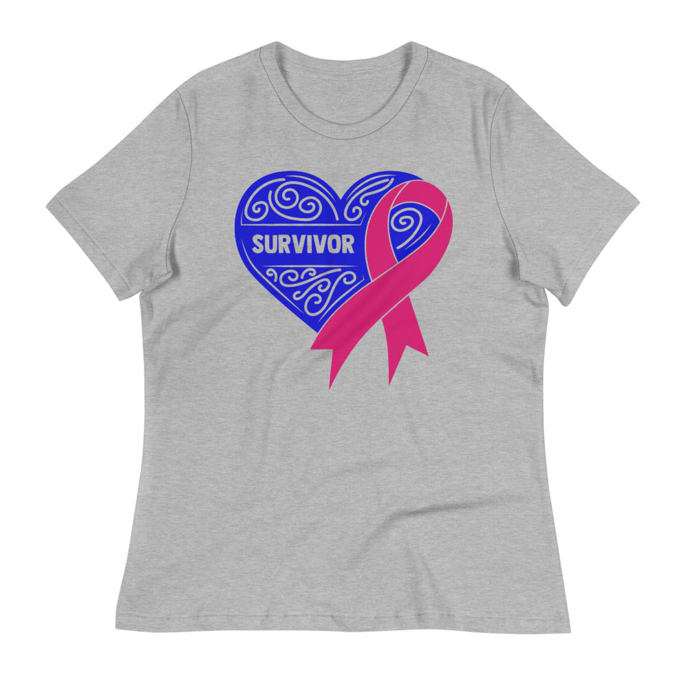 Survivor Royal Blue Breast Cancer -- Womens Relaxed T Shirt