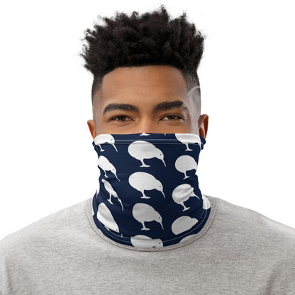 NZ Kiwi white Navy - Neck Gaiter