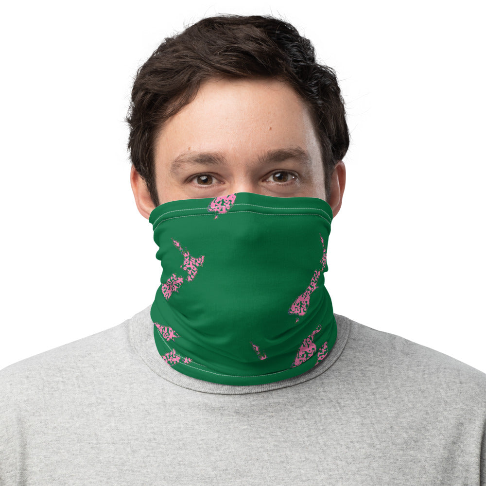 NZ Breast Cancer Dark Green - Neck Gaiter