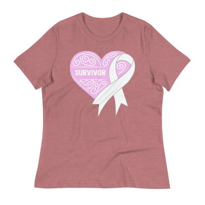 Survivor Pink Lung Cancer -- Womens Relaxed T Shirt