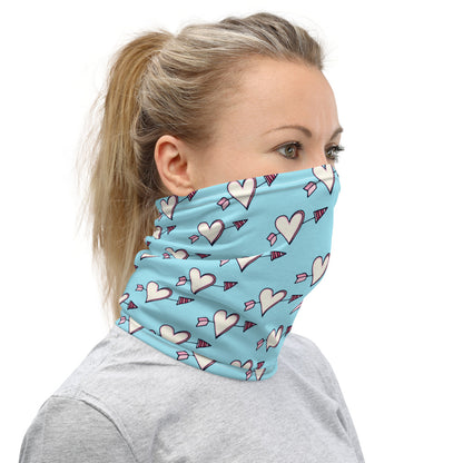 Blue Arrow Hearts - Neck Gaiter