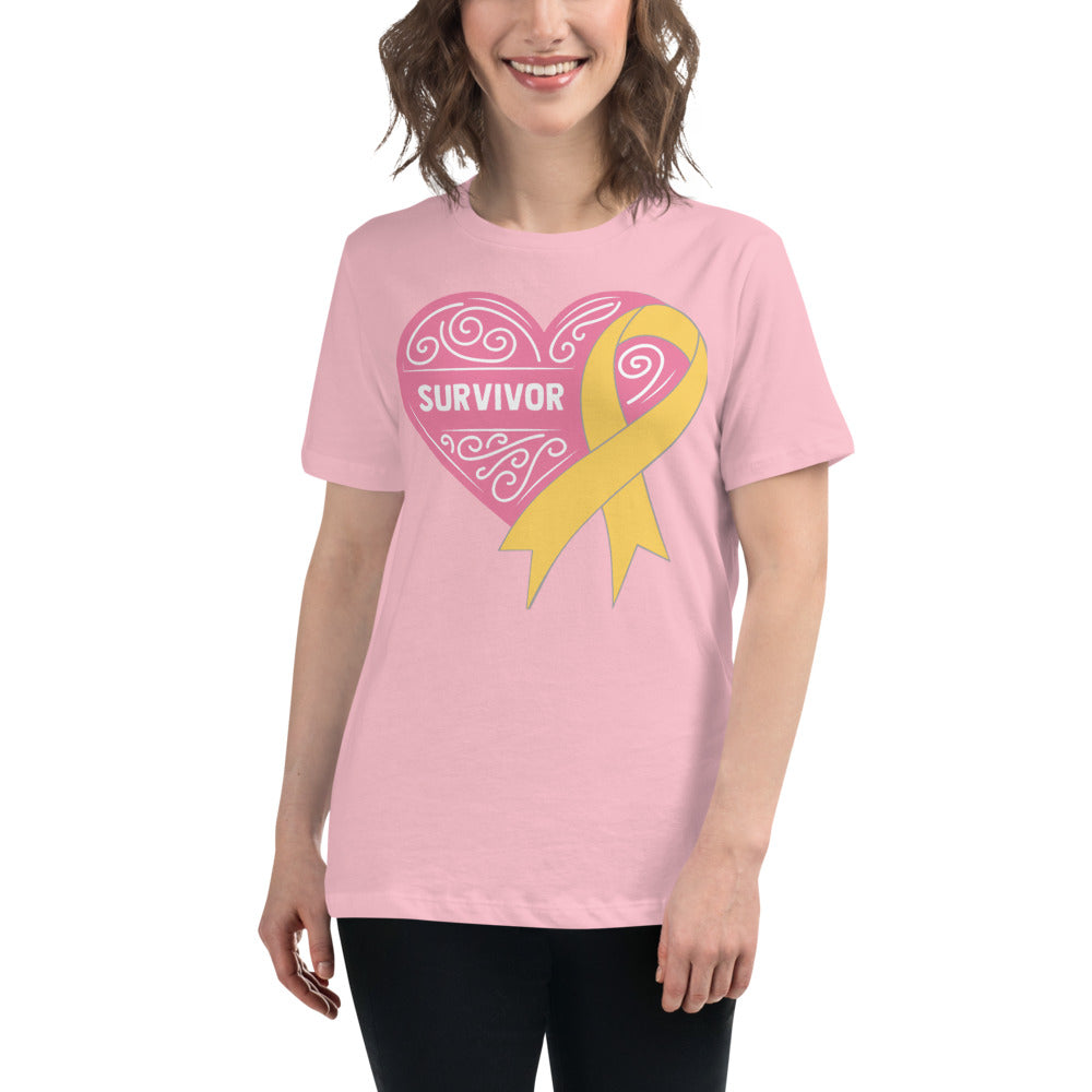 Survivor Pink Childhood Cancer -- Womens Relaxed T Shirt