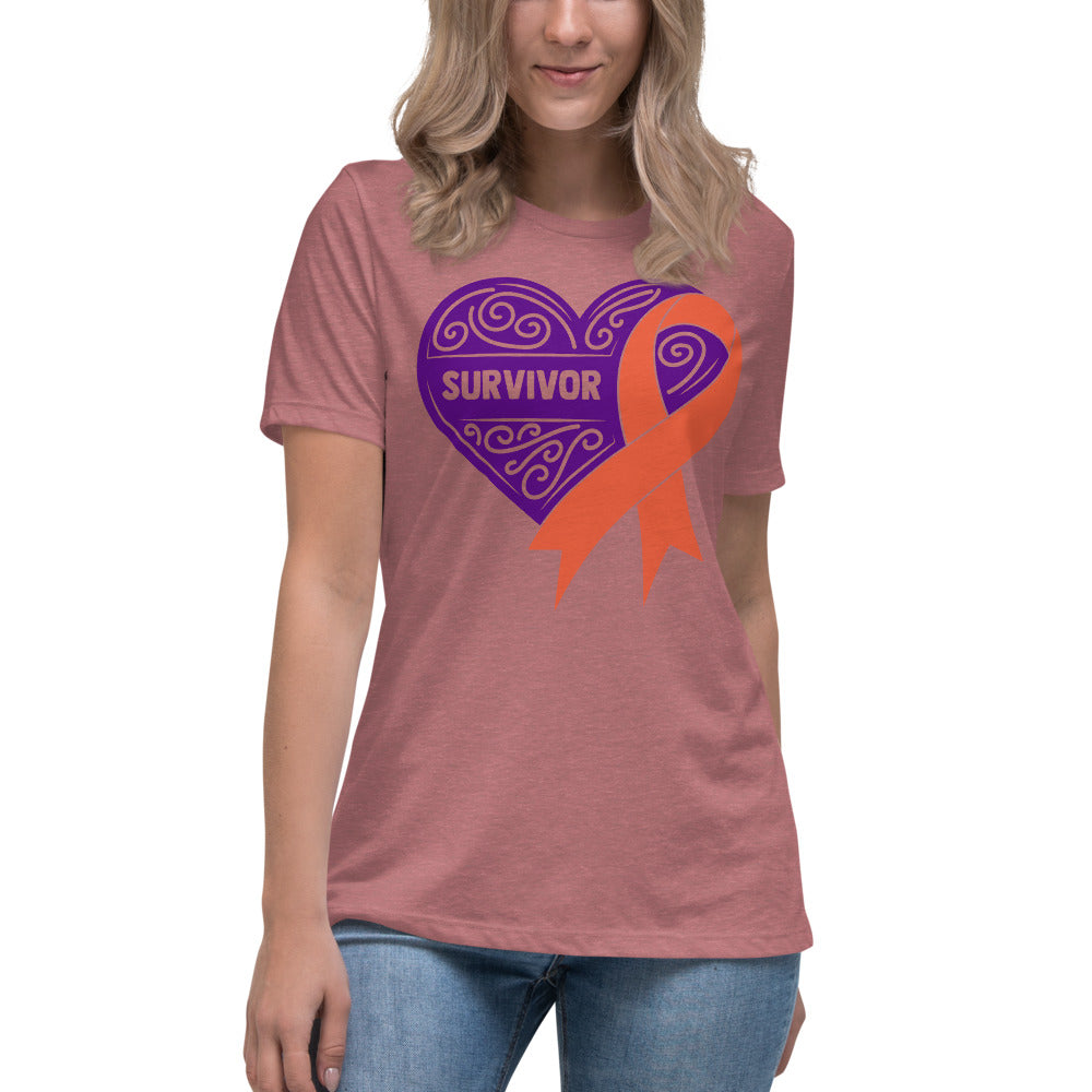 Survivor Purple Kidney Cancer -- Womens Relaxed T Shirt