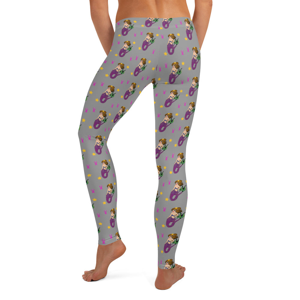 Breast Cancer Mermaid - Leggings