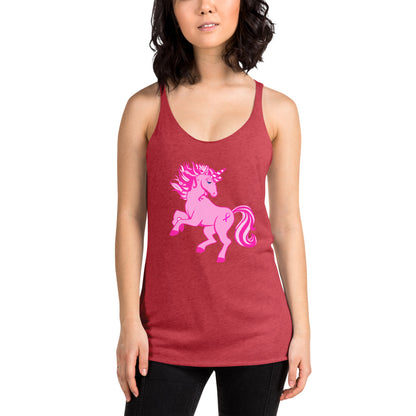 Pink Cancer Unicorn- Women's Racerback Tank