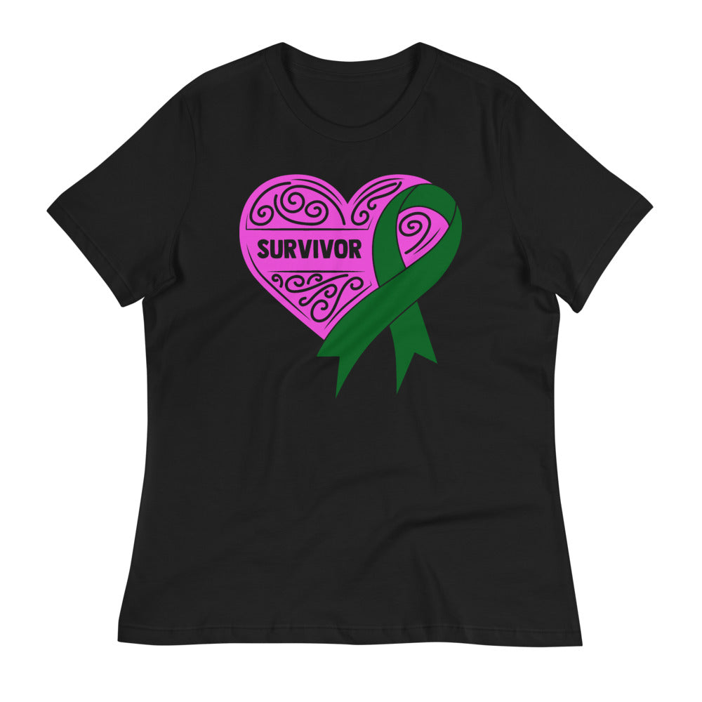 Survivor Pink Liver Cancer -- Womens Relaxed T Shirt