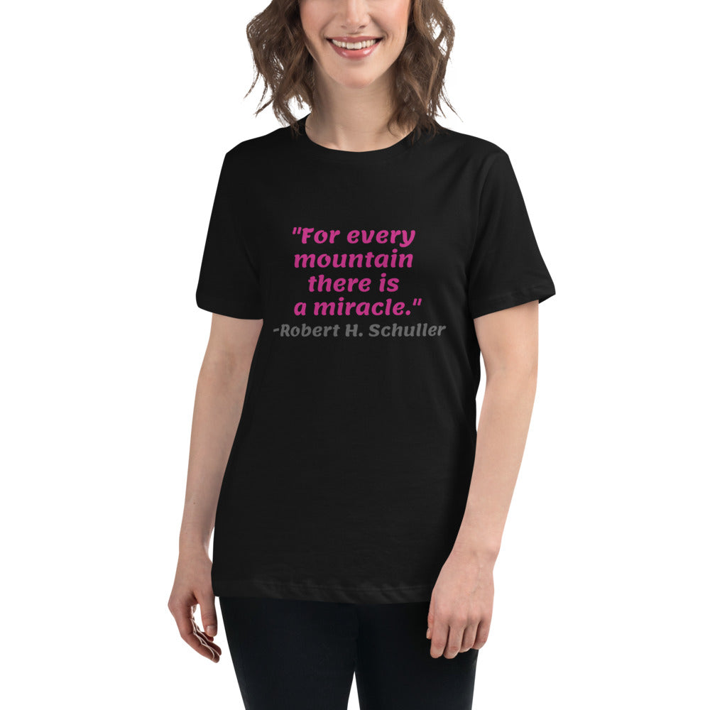 Pink For Every Mountain -- Womens Relaxed T Shirt