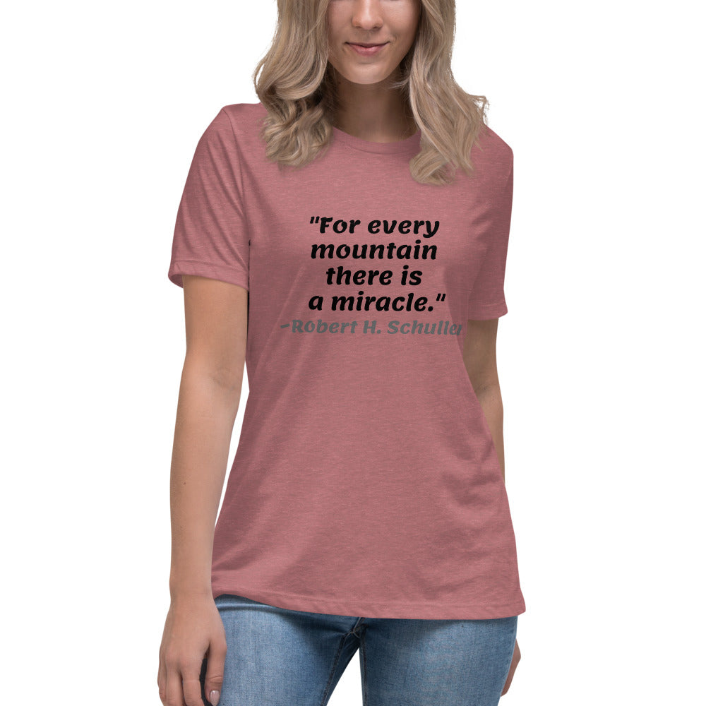 Black For Every Mountain -- Womens Relaxed T Shirt