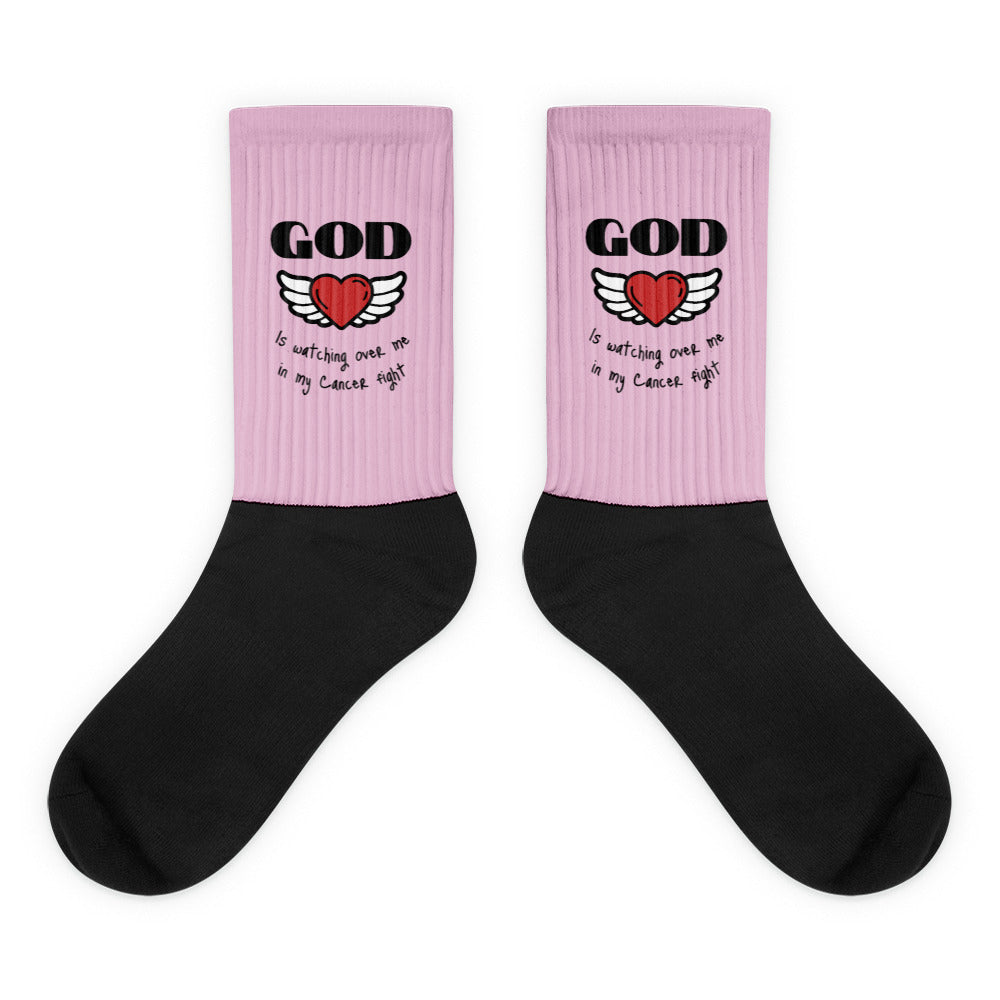 Cancer God Is Watching Over My Cancer Fight Socks