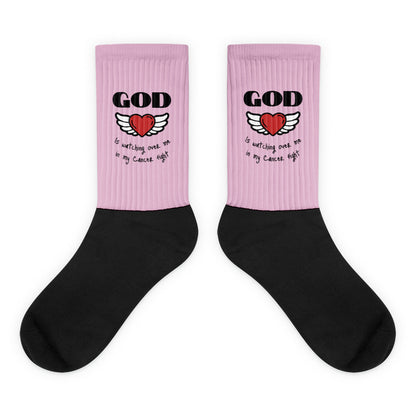 Cancer God Is Watching Over My Cancer Fight Socks