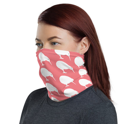 NZ Kiwi white Pink - Neck Gaiter