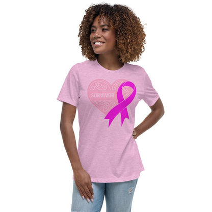 Survivor Soft Pink Breast Cancer -- Womens Relaxed T Shirt