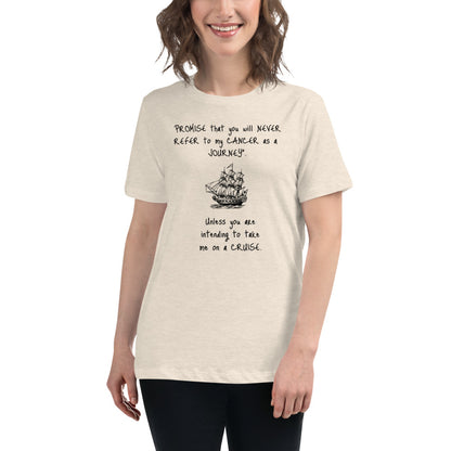 Never Refer to my Cancer as a journey -  Womens Relaxed T Shirt