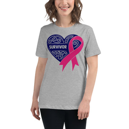 Survivor Pink Breast Cancer -- Womens Relaxed T Shirt