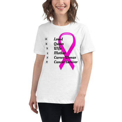 Who I am Cancer -  Womens Relaxed T Shirt