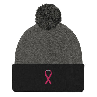 Breast Cancer - Pom-Pom Beanie