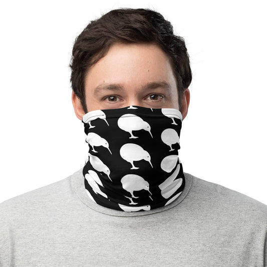 NZ Kiwi white Black - Neck Gaiter