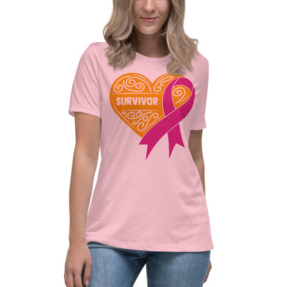 Survivor Orange Breast Cancer -- Womens Relaxed T Shirt