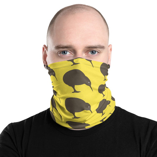 NZ Kiwi brown Yellow - Neck Gaiter