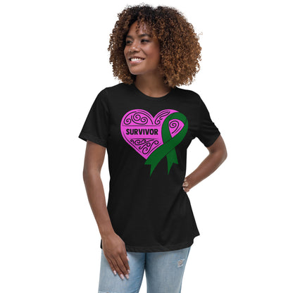 Survivor Pink Liver Cancer -- Womens Relaxed T Shirt