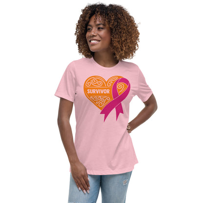 Survivor Orange Breast Cancer -- Womens Relaxed T Shirt