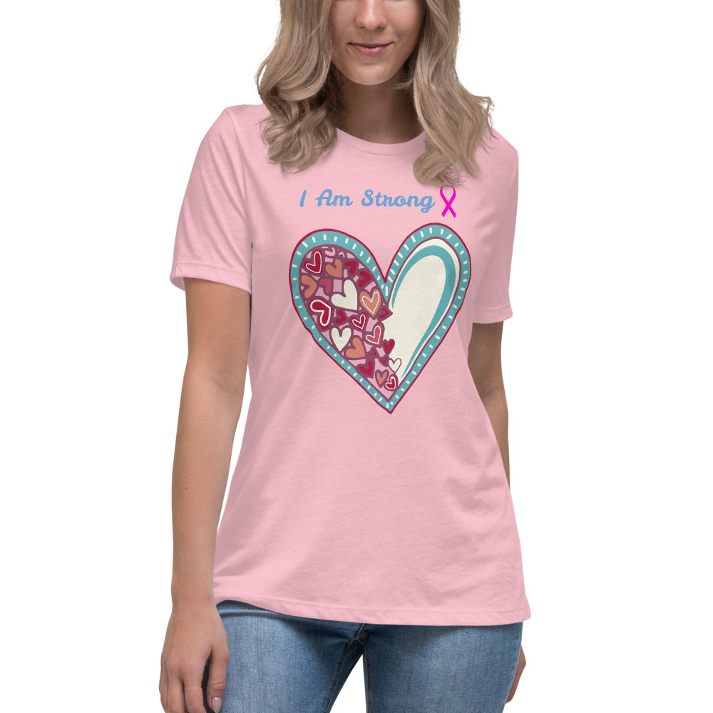 I am strong Blue Heart - Women's Relaxed T-Shirt
