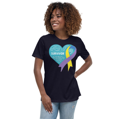 Survivor Teal Bladder Cancer -- Womens Relaxed T Shirt