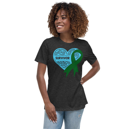 Survivor Blue Liver Cancer -- Womens Relaxed T Shirt