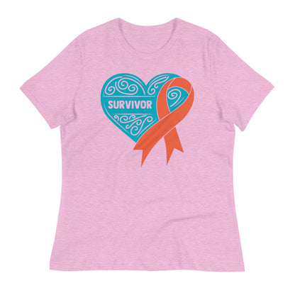 Survivor Teal Kidney Cancer -- Womens Relaxed T Shirt