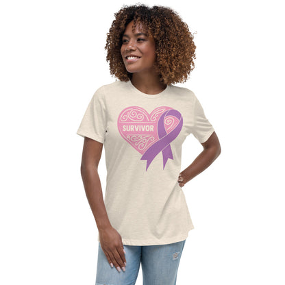 Survivor Soft Pink Pancreatic Cancer -- Womens Relaxed T Shirt