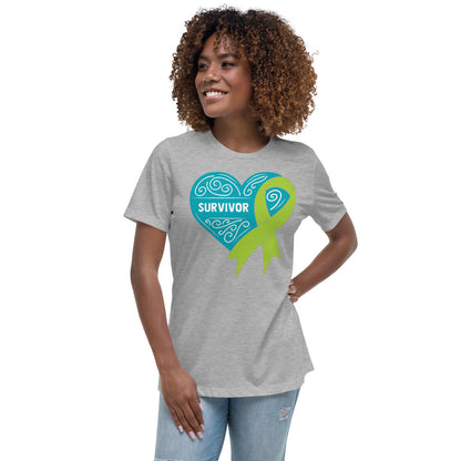 Survivor Teal Non Hodgkin Lymphoma Cancer -- Womens Relaxed T Shirt