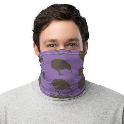 NZ Kiwi brown purple - Neck Gaiter