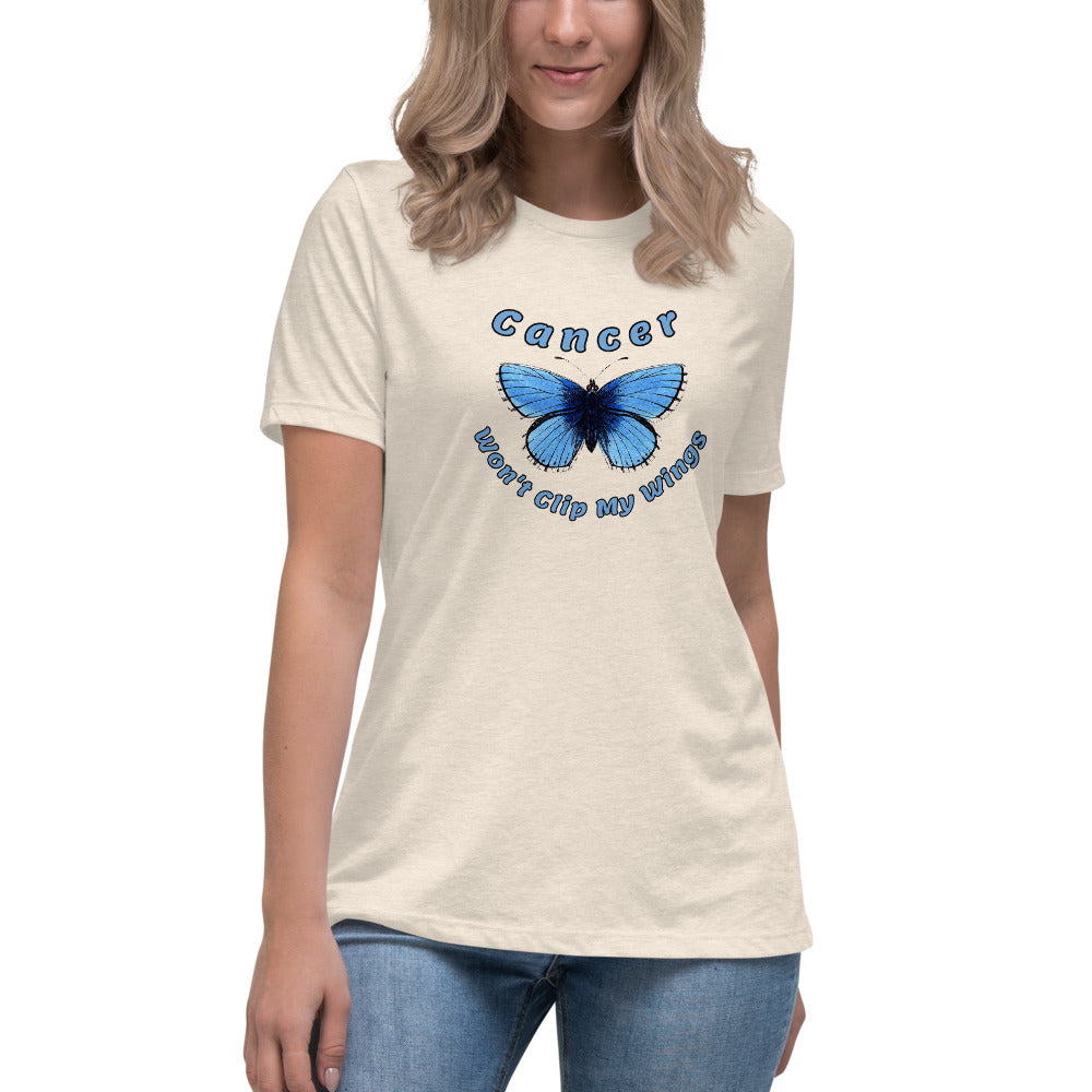 Cancer Won't Clip My Wings  - Women's Relaxed T-Shirt